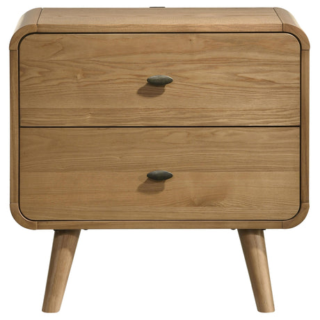 Robyn Light Ash 2-Drawer Nightstand from Coaster - Luna Furniture