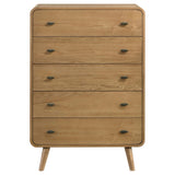 Robyn Light Ash 5-Drawer Bedroom Chest from Coaster - Luna Furniture