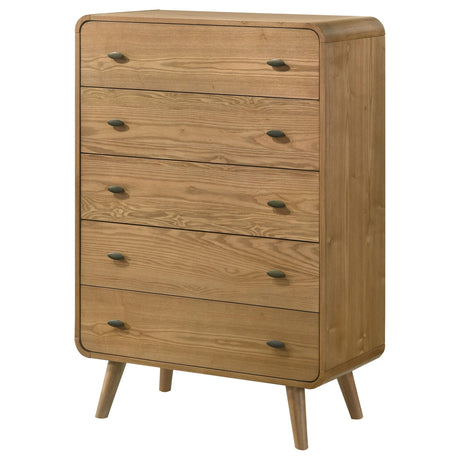 Robyn Light Ash 5-Drawer Bedroom Chest from Coaster - Luna Furniture