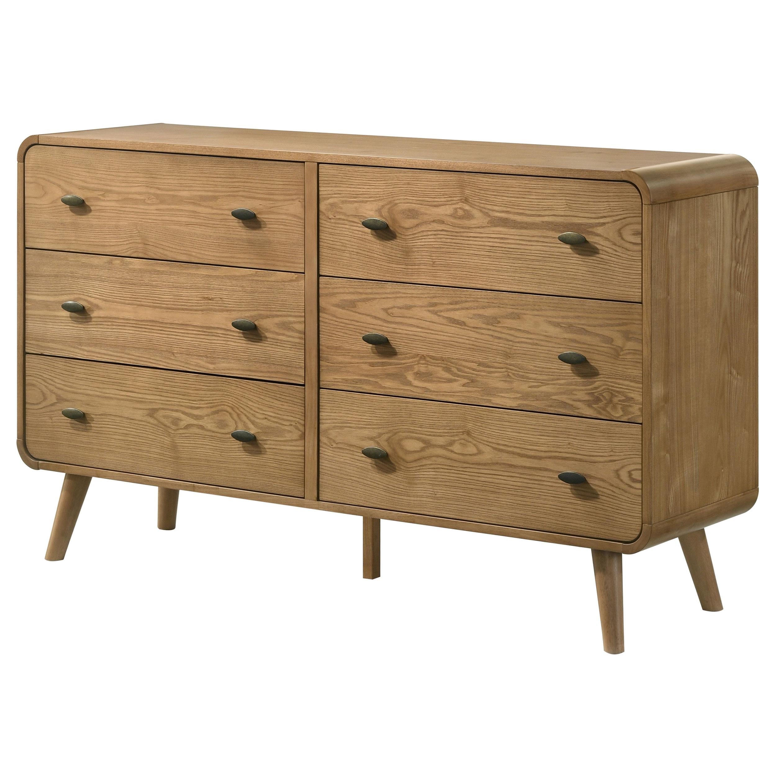 Robyn Light Ash 6-Drawer Dresser – Luna Furniture