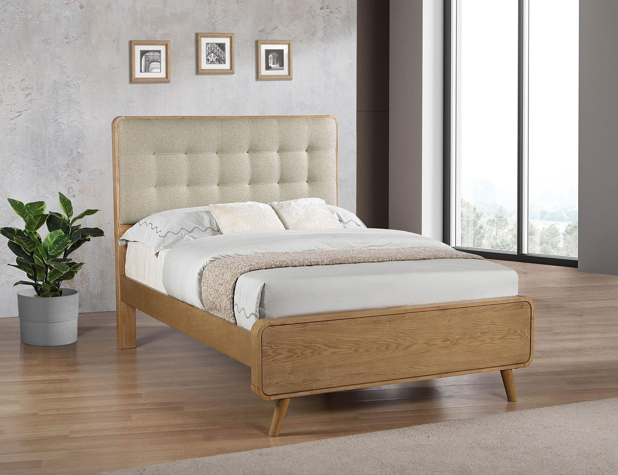 Robyn Light Ash Wood Full Platform Bed from Coaster - Luna Furniture