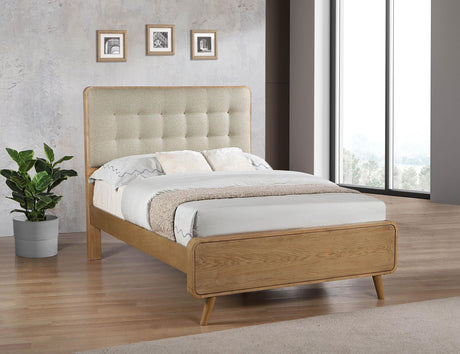 Robyn Light Ash Wood Full Platform Bed from Coaster - Luna Furniture