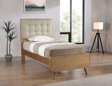 Robyn Light Ash Wood Twin Platform Bed from Coaster - Luna Furniture