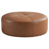 Rochelin Tan Leather Ottoman from Midinmod - Luna Furniture