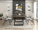 Rochelle Natural Oak/Cream 84" Dining Set from Homelegance - Luna Furniture
