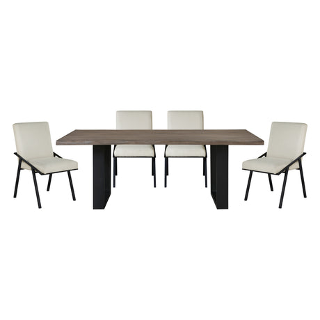 Rochelle Natural Oak/Cream 84" Dining Set from Homelegance - Luna Furniture