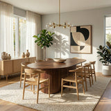 Rognes Walnut Oval Dining Table