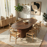 Rognes Walnut Oval Dining Table