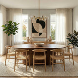 Rognes Walnut Oval Dining Table