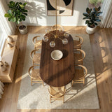 Rognes Walnut Oval Dining Table
