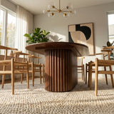 Rognes Walnut Oval Dining Table