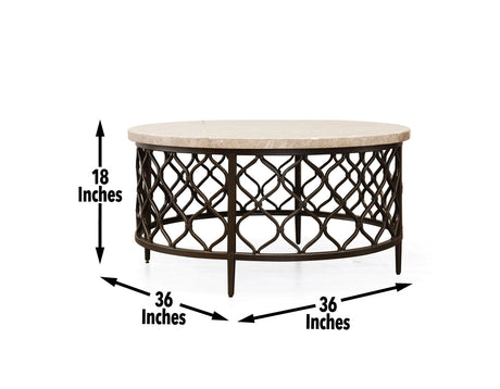 Roland Marble Top Cocktail Table from Steve Silver - Luna Furniture