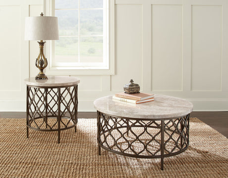 Roland Marble Top Cocktail Table from Steve Silver - Luna Furniture
