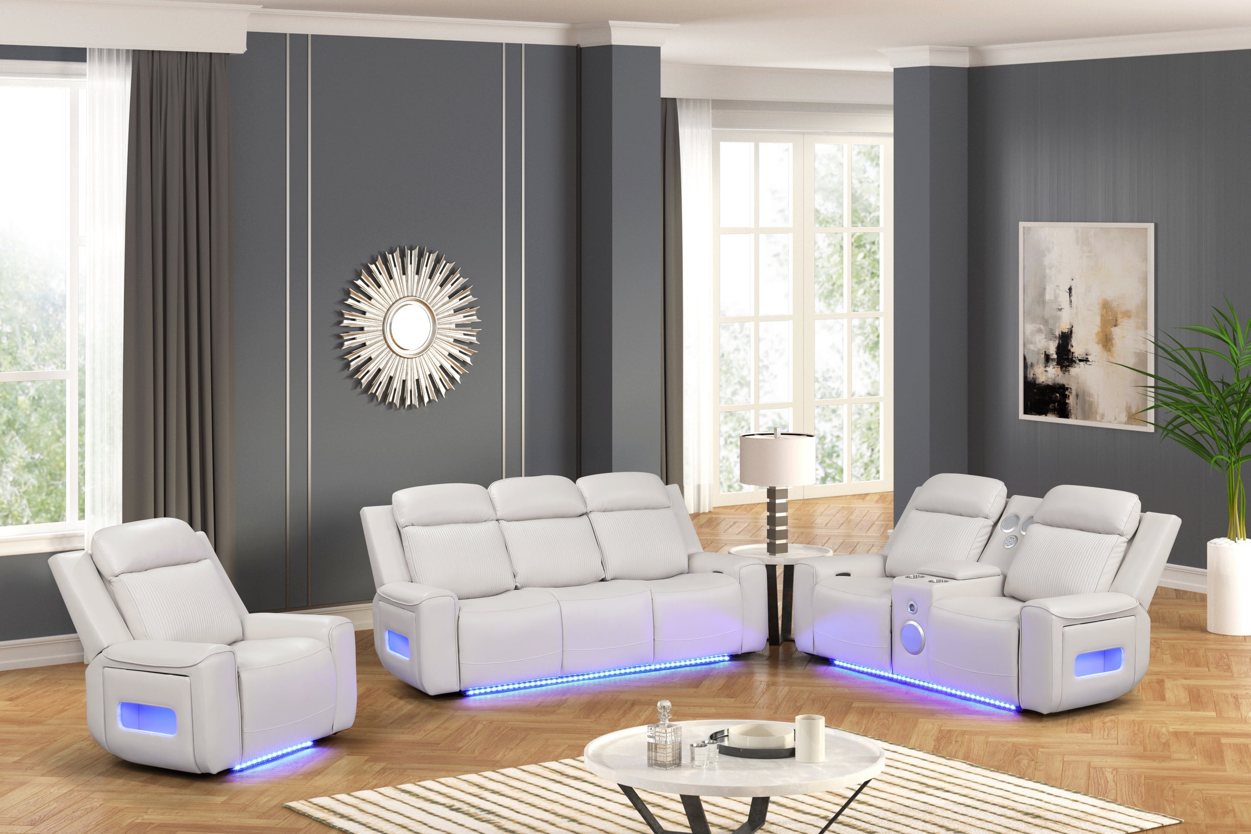 rise ソファ Happy Homes Rolls Royce Sand Power Reclining Set – Luna Furniture
