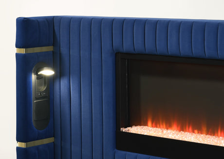 Romance Blue King Platform Bed from Happy Homes - Luna Furniture