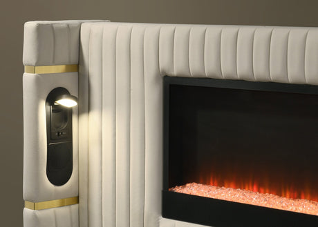 Romance Cream King Platform Bed from Happy Homes - Luna Furniture