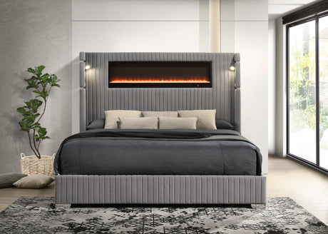 Romance Gray King Platform Bed from Happy Homes - Luna Furniture