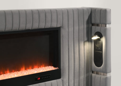 Romance Gray Queen Platform Bed from Happy Homes - Luna Furniture