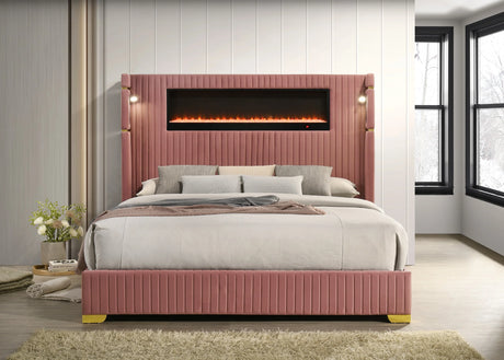 Romance Pink Queen Platform Bed from Happy Homes - Luna Furniture