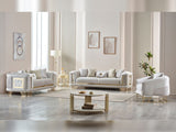 Romans 3-pieces (Sofa & Loveseat & Chair) Livingroom Set in Cream from Furnia - Luna Furniture