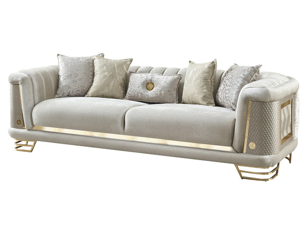 Romans Stationary Sofa in Cream