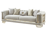 Romans 3-pieces (Sofa & Loveseat & Chair) Livingroom Set in Cream from Furnia - Luna Furniture