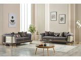 Romans Stationary Loveseat in Gray
