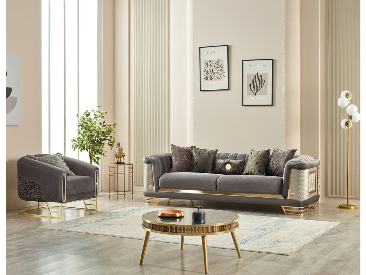 Romans Chair in Grey from Furnia - Luna Furniture
