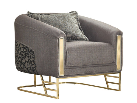 Romans 3-pieces (Sofa & Loveseat & Chair) Livingroom Set in Grey from Furnia - Luna Furniture