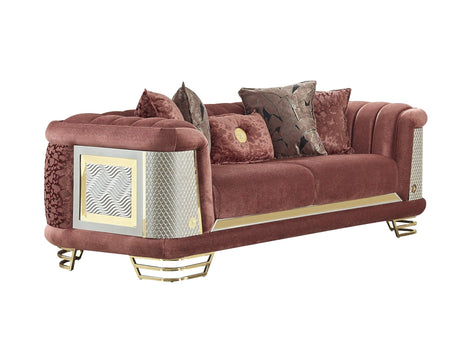 Romans 3-pieces (Sofa & Loveseat & Chair) Livingroom Set in Brick from Furnia - Luna Furniture