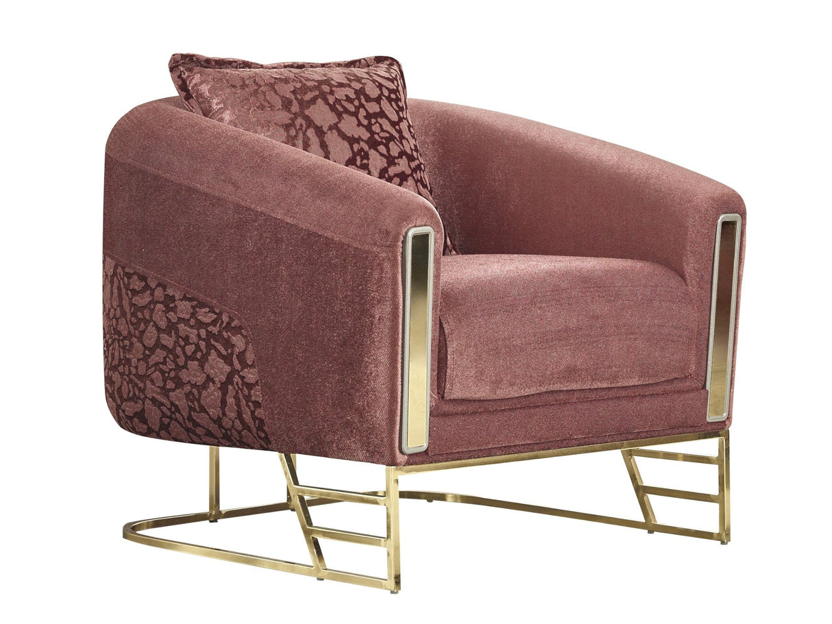 Romans 3-pieces (Sofa & Loveseat & Chair) Livingroom Set in Brick from Furnia - Luna Furniture