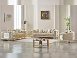 Romans 3-pieces (Sofa & Loveseat & Chair) Livingroom Set in Beige from Furnia - Luna Furniture