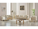 Romans Stationary Loveseat in Beige