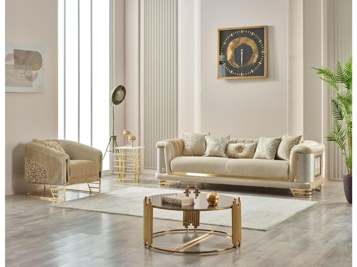 Romans Chair in Beige from Furnia - Luna Furniture