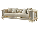Romans 3-pieces (Sofa & Loveseat & Chair) Livingroom Set in Beige from Furnia - Luna Furniture