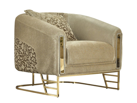 Romans 3-pieces (Sofa & Loveseat & Chair) Livingroom Set in Beige from Furnia - Luna Furniture