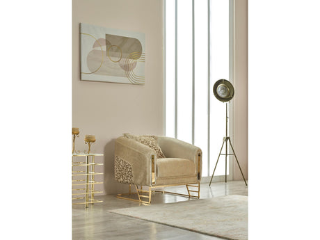 Romans 3-pieces (Sofa & Loveseat & Chair) Livingroom Set in Beige from Furnia - Luna Furniture