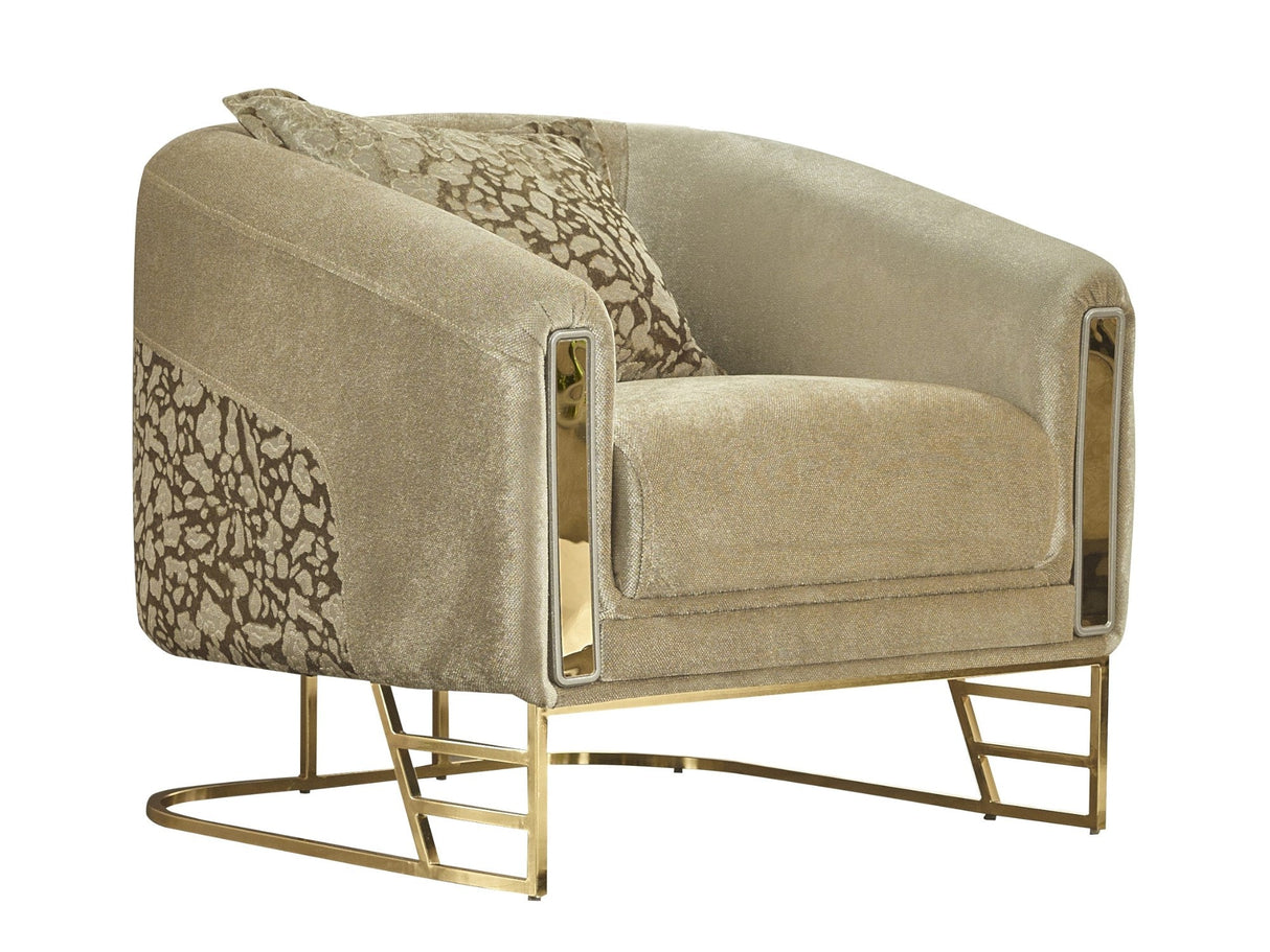 Romans Chair in Beige from Furnia - Luna Furniture