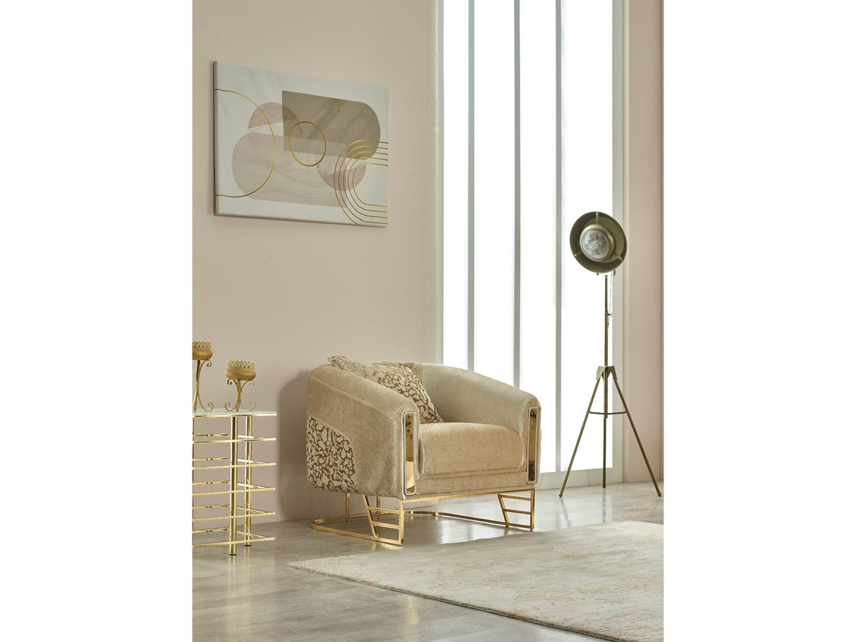 Romans Chair in Beige from Furnia - Luna Furniture