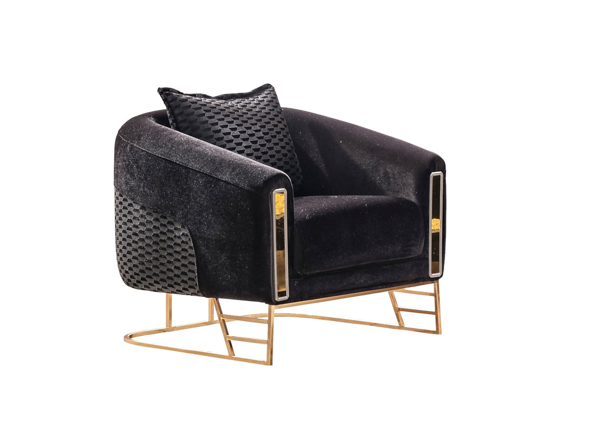 Romans Chair in Black from Furnia - Luna Furniture