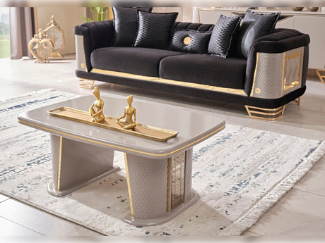Romans 3-pieces (Sofa & Loveseat & Chair) Livingroom Set in Black from Furnia - Luna Furniture