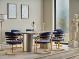 Romans Diningroom (Consol With Mirror & Dining Table & 6 Dining Chair) from Furnia - Luna Furniture