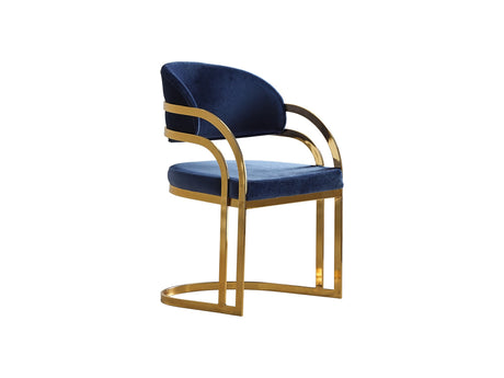 Romans Dining Chair Navy in Blue from Furnia - Luna Furniture