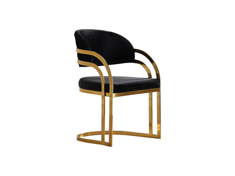 Romans Dining Chair in Black from Furnia - Luna Furniture