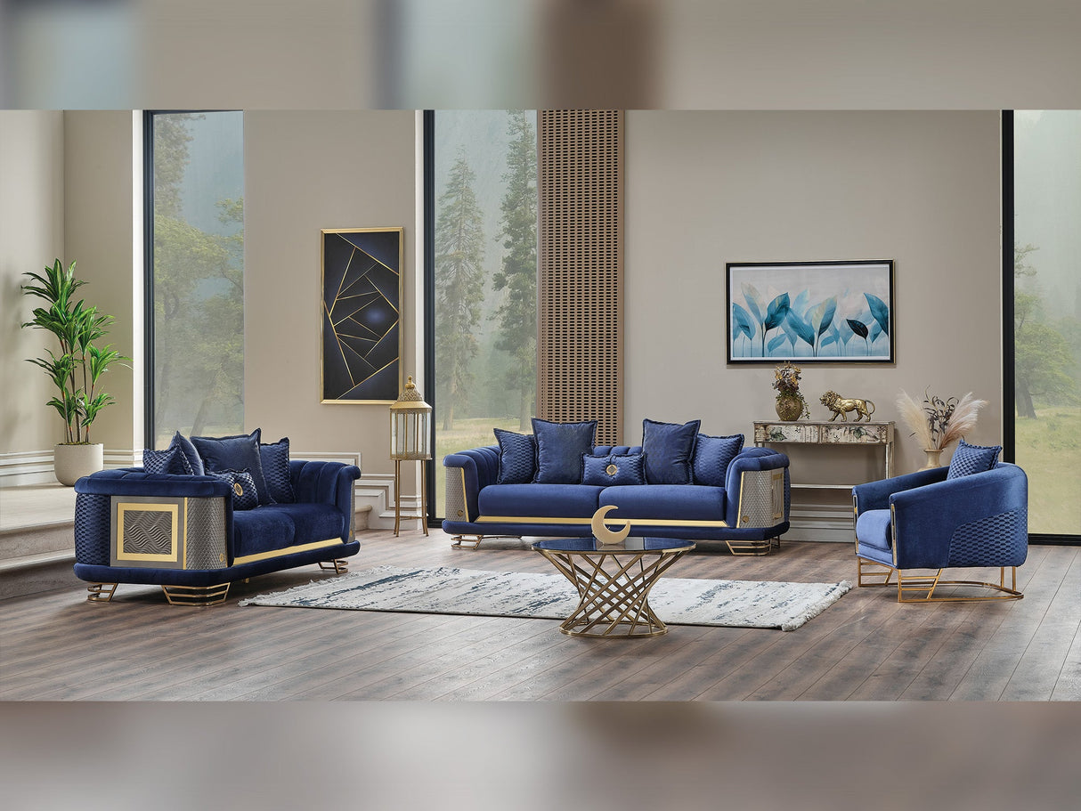 Romans Chair Navy in Blue from Furnia - Luna Furniture