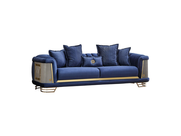Romans Stationary Sofa Navy in Blue