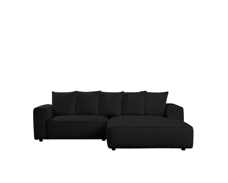 Romeo Black Corduroy RAF Sectional from Happy Homes - Luna Furniture