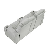 Ronan Light Gray Double Reclining Loveseat with Center Console from Homelegance - Luna Furniture