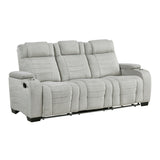 Ronan Light Gray Double Reclining Sofa from Homelegance - Luna Furniture