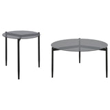 Rosalie Gray 2-Piece Round Coffee and End Table Set from Coaster - Luna Furniture
